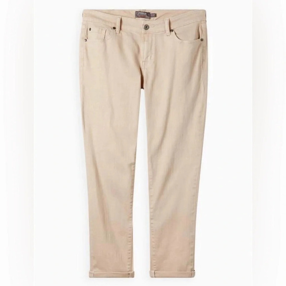 TORRID Boyfriend Straight Vintage Stretch Mid-Rise Tan Cream Jean Size 18T NEW - Picture 5 of 11